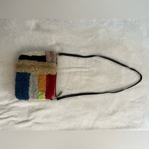 PRIMECUT PLAYGROUND SHEARLING POUCH PURSE